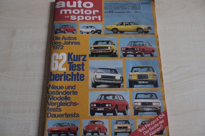 Deckblatt Auto Motor und Sport (25/1972)